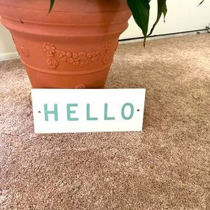 Hello ceremony sign | Farmhouse decor